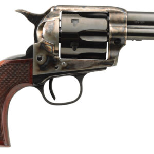 Taylors & Company 556217DE Short Stroke Runnin Iron Deluxe 45 Colt (LC) 6rd 3.50" Blued Cylinder & Barrel Color Case Hardened Steel Frame Checkered Walnut Grip (Taylor Tuned)