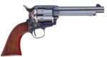 Taylors & Company 555138 1873 Cattleman Gunfighter 357 Mag Caliber with 5.50" Blued Finish Barrel, 6rd Capacity Blued Finish Cylinder, Color Case Hardened Finish Steel Frame & Walnut Army Size Grip