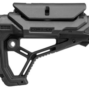 FAB Defense FXGLCORECPB GL-Core  Buttstock for AR-15/ M4 w/Adjustable Cheek-Rest Black Fiberglass Reinforced Polymer