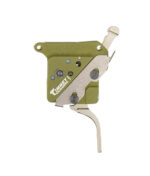 Timney Triggers 51716V2 Elite Hunter  Straight Trigger with 3 lbs Draw Weight & Green/Nickel Finish for Remington 700 Right