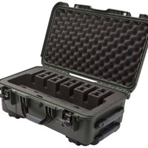 Nanuk 9356UP6 935 6 Up Pistol Case Olive Polymer w/ Closed-Cell Foam Padding 22" L x 14" W x 9" H Interior Dimensions