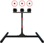 Birchwood Casey 3TPR 3 Spring Loaded Self Resting Targets Plate Rack Black/Red AR500 Steel 0.37" Thick Standing