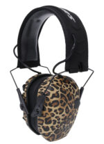 Walker's GWPRSEM-LEO Razor Slim Electronic Muff 23 dB Over the Head Leopard Print/Black Polymer