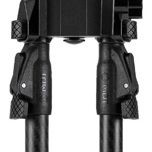Mdt Sporting Goods Inc 105561BLK GRND-POD  Black 4.50"-9" Carbon Fiber/Aluminum, Adj. Throw Lever, 4 Leg Postitions, Fits ARCA Rail & RRS Dovetail