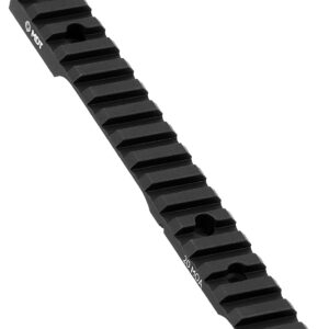 Mdt Sporting Goods Inc 102187BLK Picatinny Scope Rail  Black Anodized Aluminum 11" Long, Fits Remington 700 SA, 20 MOA