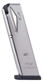 Mec-Gar PT9215N Taurus 15rd 9mm Luger, Fits Taurus PT99/PT92 Nickel