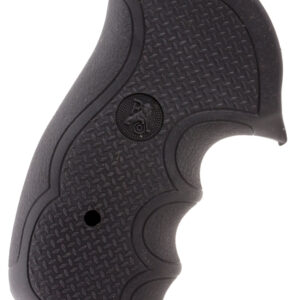 Pachmayr 02484 Diamond Pro Grip Diamond Checkering Black Rubber with Finger Grooves for Ruger GP100