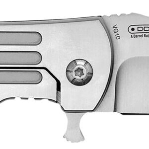 Camillus 19643 Dominator II 3" Folding Drop Point Plain Titanium Bonded 420 Stainless Steel Blade, Silver Carbon Fiber/SS Handle
