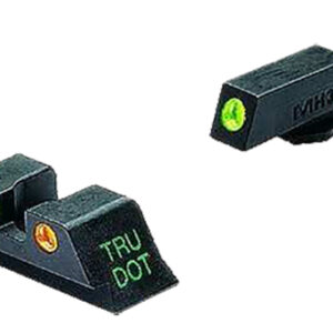 Meprolight USA 102223301 Tru-Dot Sight Set Green Tritium Front/Orange Tritium Rear, Compatible w/Glock 10mm/45 ACP
