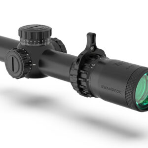 Swampfox Optics THK14241RF Tomahawk II  Black 1-4x 24mm 30mm Tube Bright Fiber Optic Red Reticle