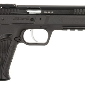 Tanfoglio TFFTAC22AS Force Tactical 22 LR 10+1 4.40" Threaded Barrel, Black Serrated Slide, Black Polymer Frame w/Beavertail & Picatinny Rail, Black Polymer Grip