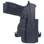 Rounded Gear SSRP365XMACROTLR7SUBCF  Paddle Holster OWB Black Carbon Fiber Kydex Fits Sig P365 X Macro Right Hand