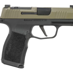 Sig Sauer 365X9GXR3P P365X  Micro-Compact 9mm Luger 12+1 3.10" Black Moss Green Stainless Steel Optic Ready/Serrated Slide, Black Stainless Steel Frame w/Accessory Rail, Textured Grip, RMSc Footprint