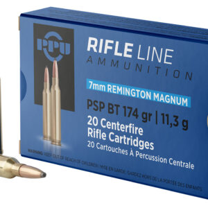 PPU PP7RM2 Standard Rifle  7mmRemMag 174gr Pointed Soft Point Boat Tail 20 Per Box/10 Case