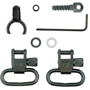 GrovTec US Inc GTSW43 Swivel Set Tube .630"-.675" 1" Black Steel Rifle