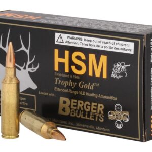 HSM 270WSM130VLD Trophy Gold Extended Range 270 WSM 130 gr Berger Hunting VLD Match 20 Per Box/ 25 Case