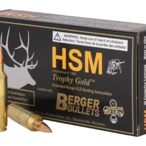 HSM 270WSM150VLD Trophy Gold Extended Range 270 WSM 150 gr Berger Hunting VLD Match 20 Per Box/ 25 Case