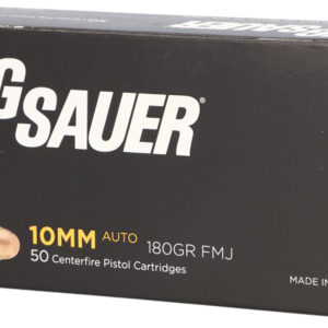 Sig Sauer E10MB150 Elite Ball  10mmAuto 180gr Full Metal Jacket 50 Per Box/20 Case