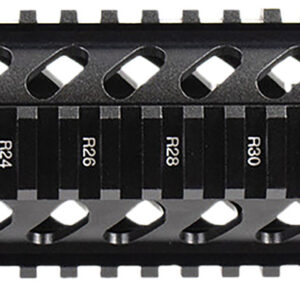 Aim Sports MT061 AR Handguard  10" Mid-Length Style Made of Aluminum with Black Anodized Finish & Quad Rail