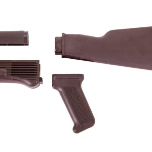 Arsenal Plum Polymer Stock Set with Stainless Steel Heat Shield for Milled Receivers