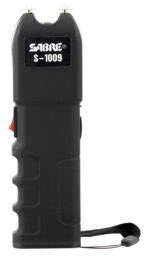 Sabre S1009 Tactical Stun Gun w/Flashlight Black Plastic 1.25 uC Pain Rating