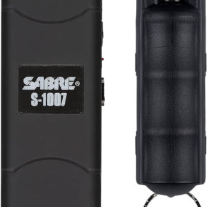 Sabre S7BHCBK Multi-Range Protection Pack Black Plastic 1.6 uC Pain Rating Includes Pepper Spray/Stun Gun w/Flashlight