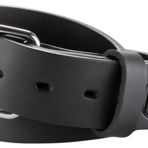 1791 Gunleather BLT013842SBLA 01  Gun Belt Stealth Black Leather 38/42 1.50" Wide Buckle Closure