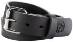 1791 Gunleather BLT014448SBLA 01  Gun Belt Stealth Black Leather 44/48 1.50" Wide Buckle Closure
