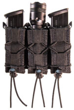 High Speed Gear 11PT03BK TACO Mag Pouch Triple Black Nylon MOLLE Belts 2" Wide Compatible w/ Pistol