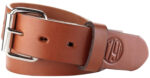 1791 Gunleather BLT014044CBRA 01  Gun Belt Classic Brown Leather 40/44 1.50" Wide Buckle Closure