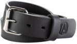 1791 Gunleather BLT014650SBLA 01  Gun Belt Stealth Black Leather 46/50 1.50" Wide Buckle Closure