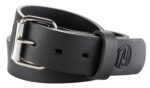 1791 Gunleather BLT014852SBLA 01  Gun Belt Stealth Black Leather 48/52 1.50" Wide Buckle Closure
