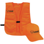 HME HMESFVHOR Safety  Vest/Cap OSFA Orange Polyester
