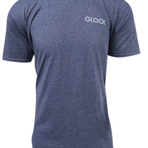 Glock AA75159 Pistol Flag  Heather Navy Cotton/Polyester Short Sleeve 2XL Semi-Fitted
