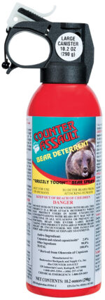 Counter Assault 15067027 Bear Spray  Capsaicin Range 32 ft-7 Seconds/40 ft-8 Seconds 8.10 oz/10.20 oz Includes 2 Holsters
