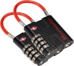 Hornady 96022 Rapid Safe TSA Lock Open With Combination Black Red 2 Pack