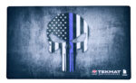 TekMat TEK42BLUELINE Blue Line Punisher Door Mat Multi Color Rubber 42" Long Blue Line Punisher Skull