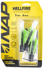 NAP NAP60035 Quickfletch Hellfire Fletching White Green/ 6 Pack