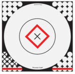 Birchwood Casey 34195 Shoot-N-C Reactive Target Self-Adhesive Paper Black/Red/White 17.25" Bullseye 5 Pack