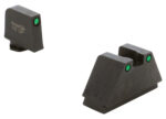 AmeriGlo GL815 Optic Compatible Sight Set for Glock  3XL Tall Green Tritium Black Outline Front Sight-Green Tritium Black Outline Rear Sight
