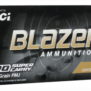 CCI 5205 Blazer Brass Handgun 30Super Carry 115gr Full Metal Jacket Flat Nose 50 Per Box/20 Case