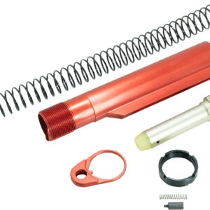 Timber Creek Outdoors ARBTKR Buffer Tube Kit  Red Anodized for AR-15