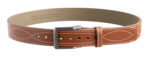 Magpul MAG127623046 Tejas EL Pistolero Light Brown Bull Hide 46" 1.50" Wide Buckle Closure