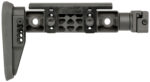 Midwest Industries MIALPHAFBSF Alpha Fixed Beam Black Synthetic Side Folding Stock with Adjustable Cheekrest, Compatible w/ 1913 Picatinny Rail Adapter