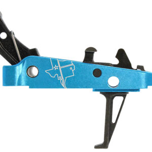 CMC Triggers 47403 Drop-In Trigger Group 2.0 Single-Stage Flat with 2.50 lbs Draw Weight Black w/ Blue Housing