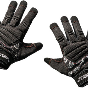 Black Rain Ordnance TACTGLOVEBLK/GRYL Tactical Gloves  Black/Gray Large Velcro