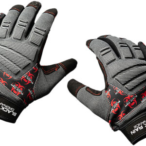 Black Rain Ordnance TACTGLOVEGRY/BLK/RDXL Tactical Gloves  Black/Gray/Red XL Velcro