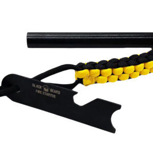 Black Beard Fire Starters FR Ferro Rod  Black/Yellow 7' Long