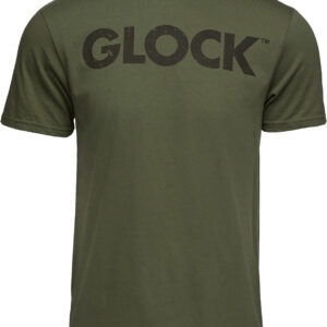Glock AP96157 Caliber Tee  Military Green Ringspun Cotton Short Sleeve Medium