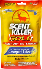 Wildlife Research 1285 Scent Killer Gold Laundry Detergent Strips Odor Eliminator Odorless Scent 60 Pack